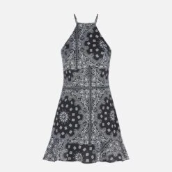 MC2 Saint Barth Black Bandanna Print Slip Dress Avrill -MC2 Saint Barth Shop toile jouy slip dress woman 4 7ffe59e7 0062 4fe6 8ecf 5f805148034b