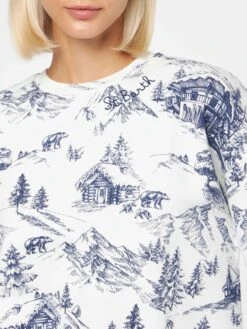 MC2 Saint Barth Woman Fleece Sweatshirt With Toile De Jouy Print 8 MC2 Saint Barth Woman Fleece Sweatshirt With Toile De Jouy Print -MC2 Saint Barth Shop toile jouy sweatshirt woman 3