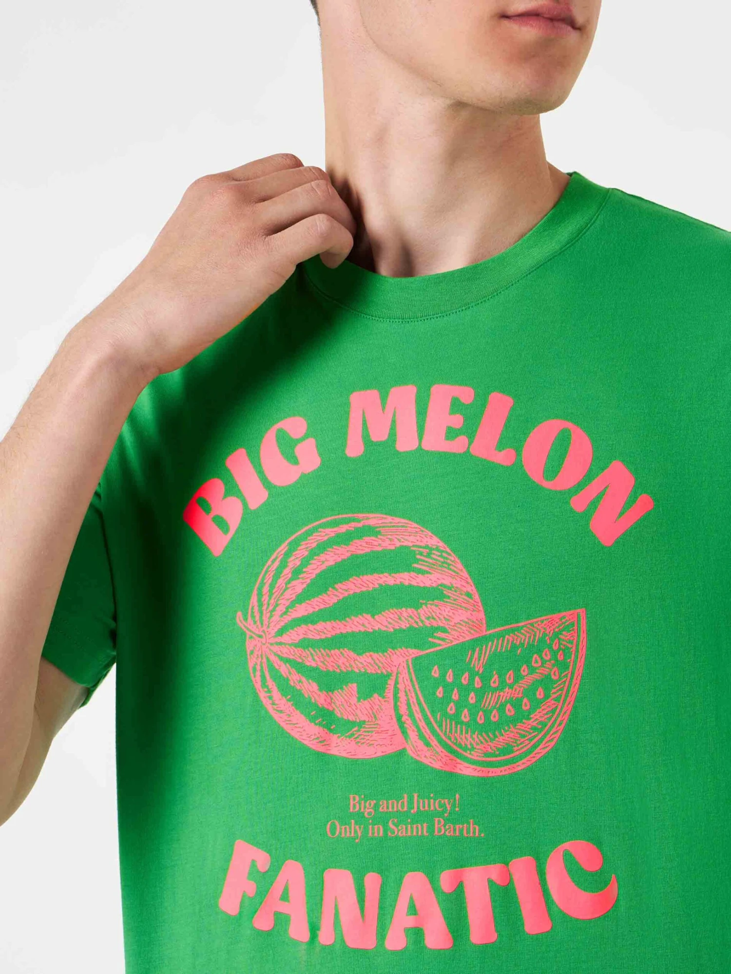 MC2 Saint Barth Man Cotton T-shirt With Watermelon Print 4 MC2 Saint Barth Man Cotton T-shirt With Watermelon Print - Image 2