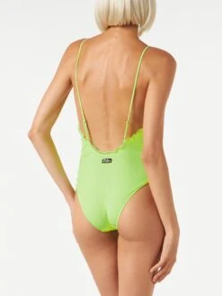 Fluo Yellow One Piece Swimsuit Francoise With Tulle 8 Fluo Yellow One Piece Swimsuit Francoise With Tulle -MC2 Saint Barth Shop tulle fluo yellow onepiece swimsuit 2