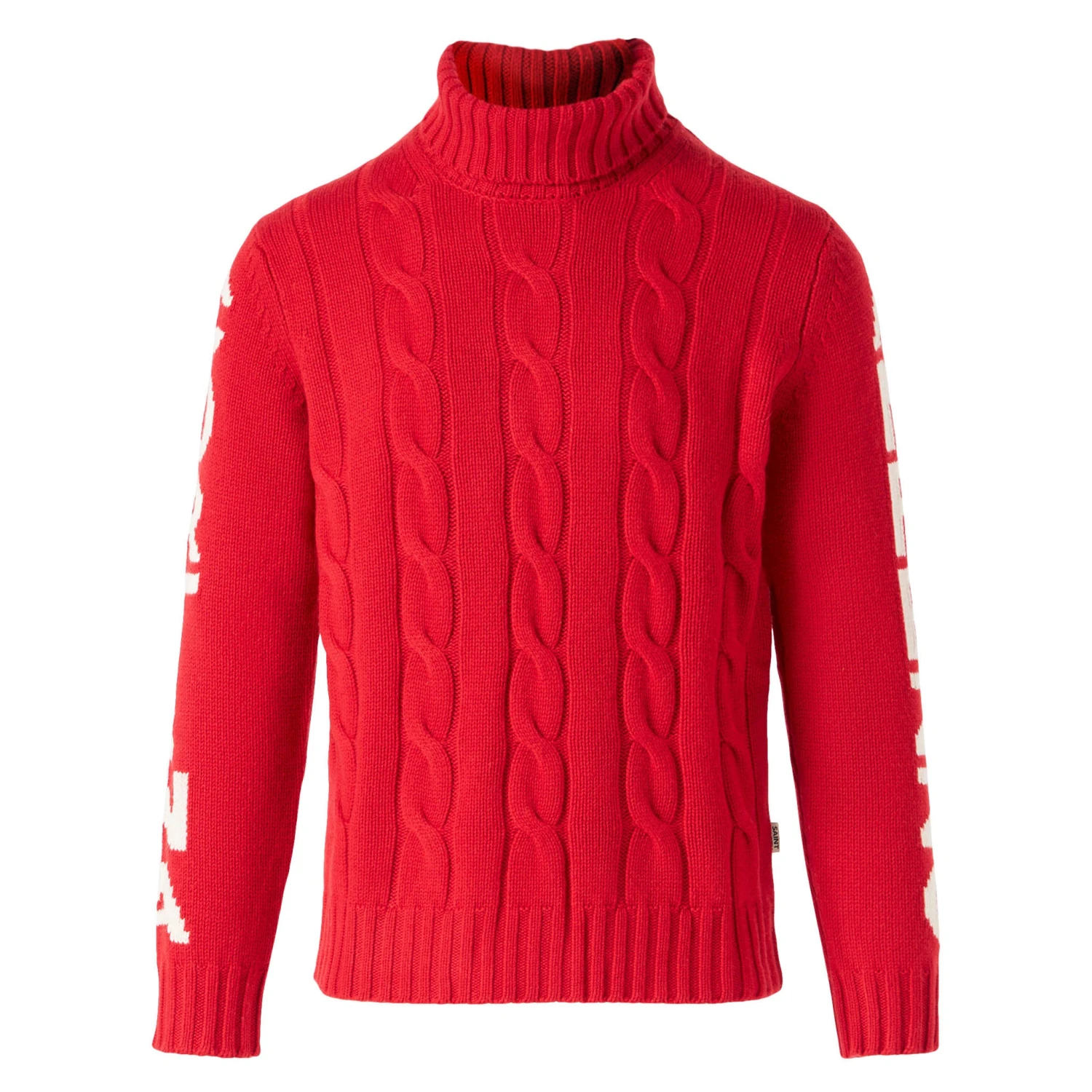 MC2 Saint Barth Man Turtleneck Braided Sweater With Cortina Ampezzo Print 6 MC2 Saint Barth Man Turtleneck Braided Sweater With Cortina Ampezzo Print - Image 4