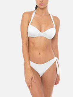 Woman White Underwired Bralette Bikini