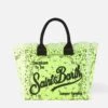 MC2 Saint Barth Vanity Canvas Shoulder Bag With Fluo Yellow Bandanna Print