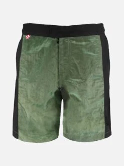 Military Green Swim Shorts With Contrast Lateral Band