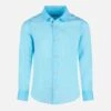 MC2 Saint Barth Water Color Light Blue Kid Linen Shirt Agnes -MC2 Saint Barth Shop watercolor light blue linen shirt boy 1 1