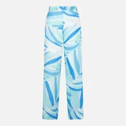 MC2 Saint Barth Woman Printed Linen Pants 11 MC2 Saint Barth Woman Printed Linen Pants -MC2 Saint Barth Shop wave linen pants woman 3