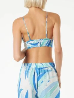 MC2 Saint Barth Printed Linen Bralette Top 8 MC2 Saint Barth Printed Linen Bralette Top -MC2 Saint Barth Shop wave linen top woman 2