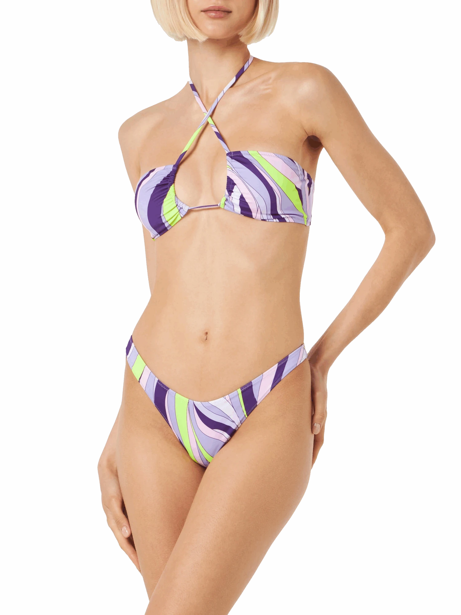 MC2 Saint Barth Woman Bandeau Bikini With Shape Wave Print 4 MC2 Saint Barth Woman Bandeau Bikini With Shape Wave Print - Image 2