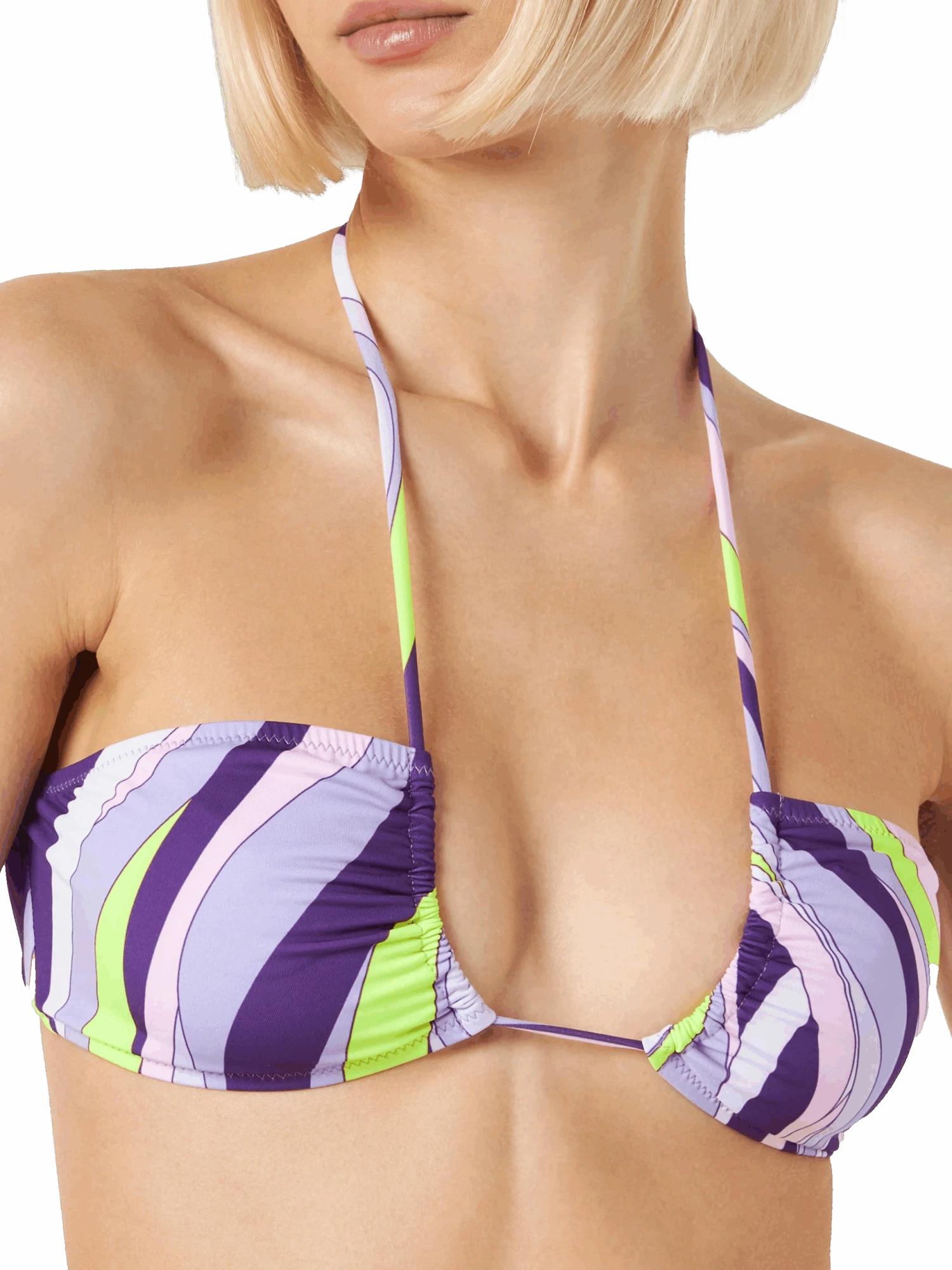 MC2 Saint Barth Woman Bandeau Bikini With Shape Wave Print 6 MC2 Saint Barth Woman Bandeau Bikini With Shape Wave Print - Image 4