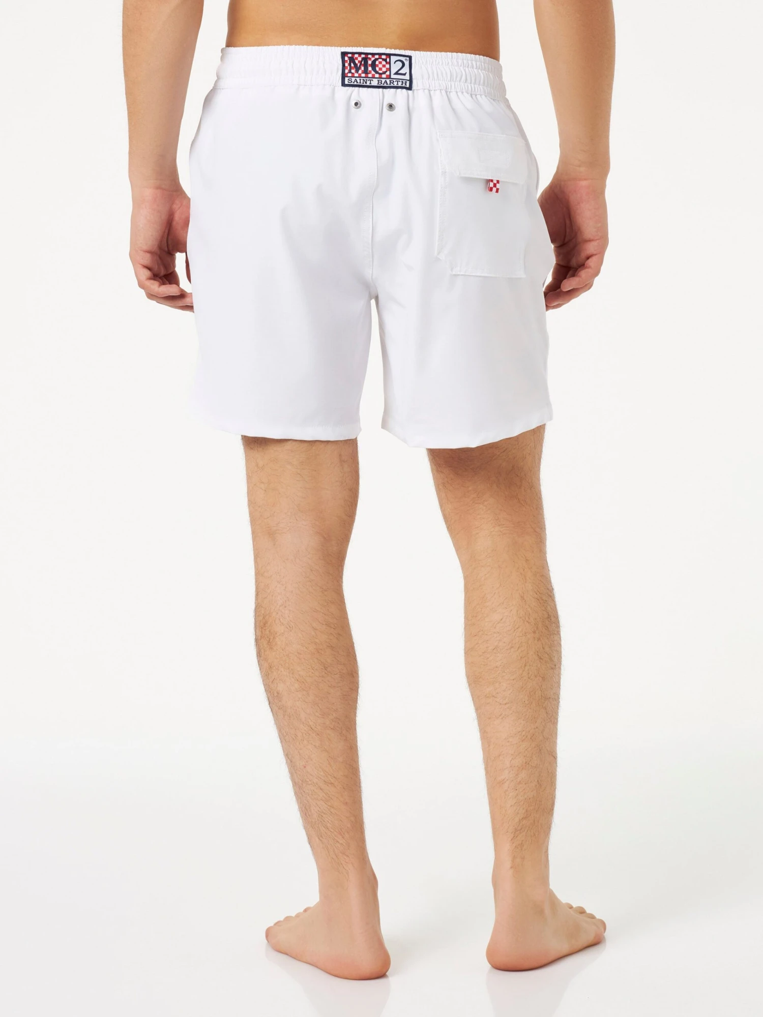 MC2 Saint Barth Man White Comfort Swim Shorts 6 MC2 Saint Barth Man White Comfort Swim Shorts - Image 4