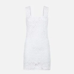 MC2 Saint Barth Woman White Crochet Dress -MC2 Saint Barth Shop white crochet dress handmade 1