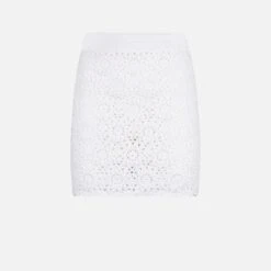 MC2 Saint Barth White Crochet Mini Skirt -MC2 Saint Barth Shop white crochet mini skirt 5