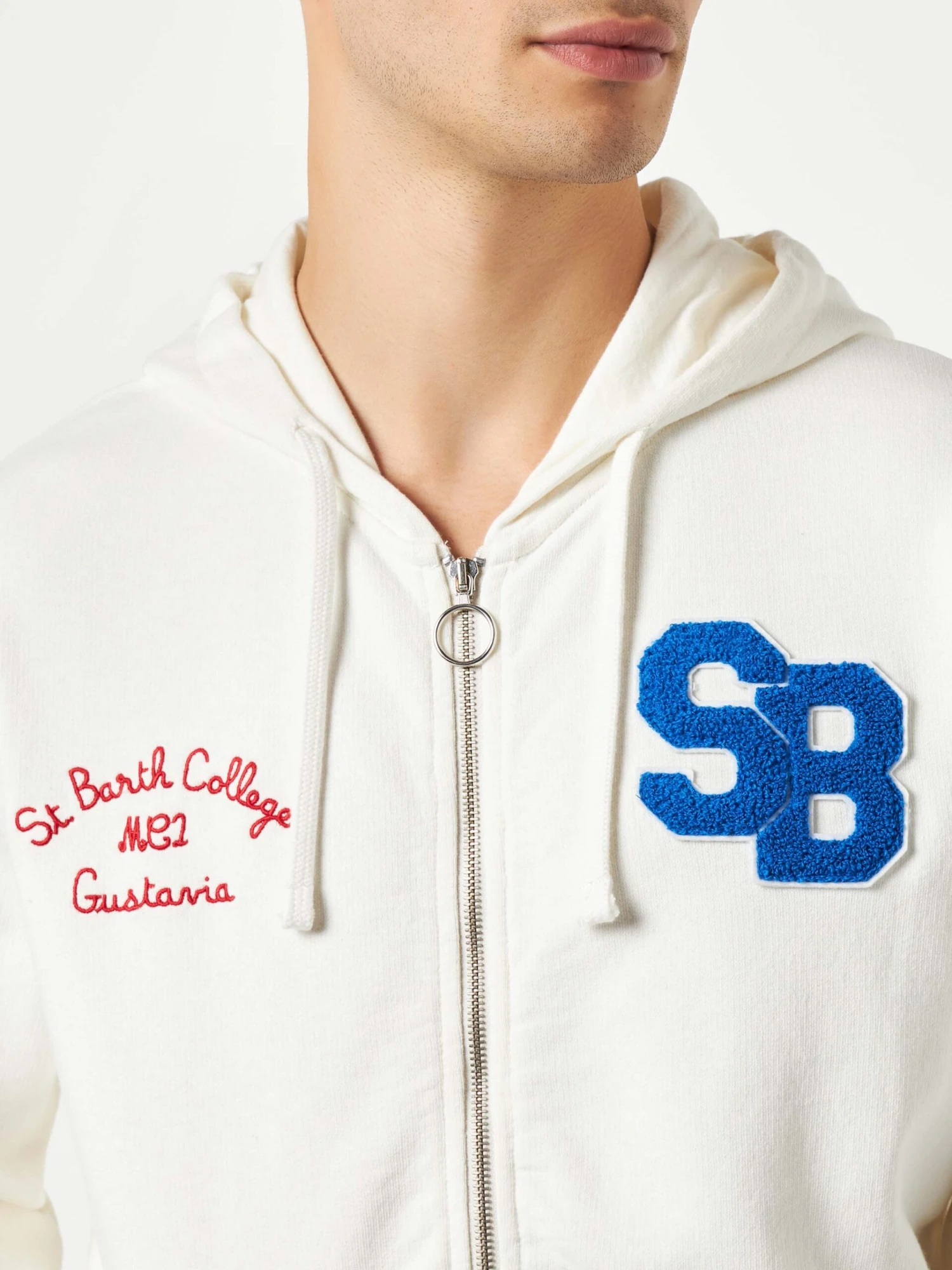 MC2 Saint Barth Man Cotton Sweatshirt With Patch And Embroidery 4 MC2 Saint Barth Man Cotton Sweatshirt With Patch And Embroidery - Image 2