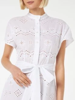 MC2 Saint Barth Woman White Sangallo Dress Keira -MC2 Saint Barth Shop white sangallo cotton dress 3