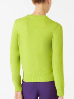 Woman Acid Green Sweater "Acid Is Cool" 8 Woman Acid Green Sweater "Acid Is Cool" -MC2 Saint Barth Shop woman acid green sweater acid is cool2