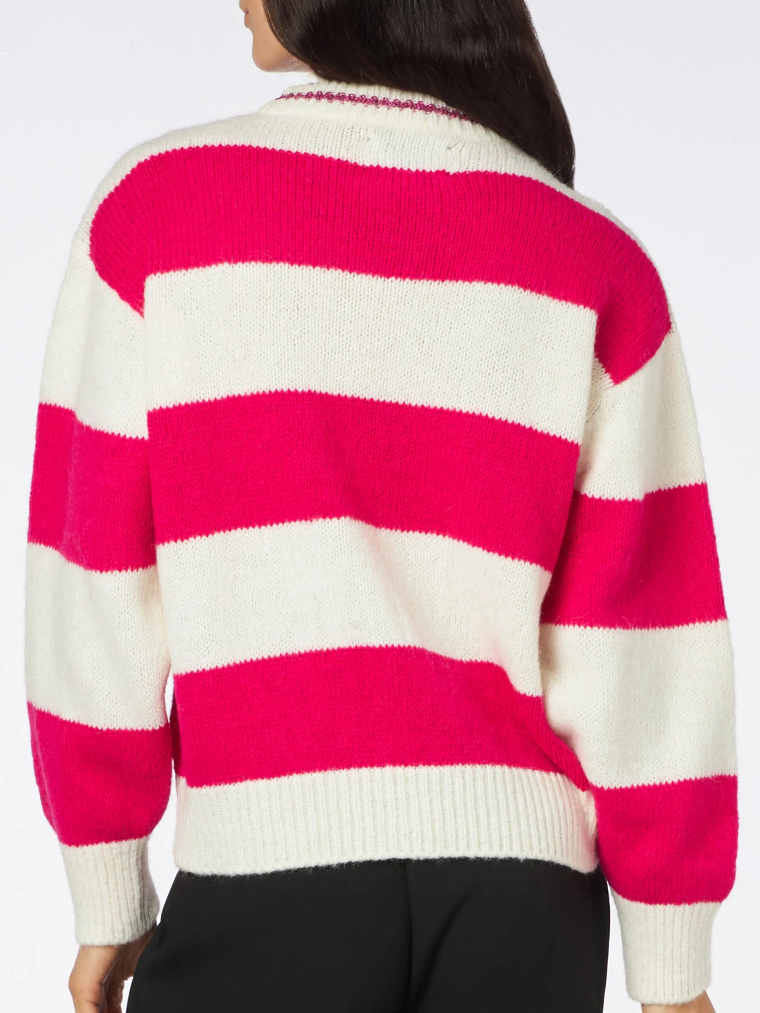 MC2 Saint Barth Woman Boxy Shape Soft Sweater With Fuori Dalle Righeembroidery 5 MC2 Saint Barth Woman Boxy Shape Soft Sweater With Fuori Dalle Righeembroidery - Image 3