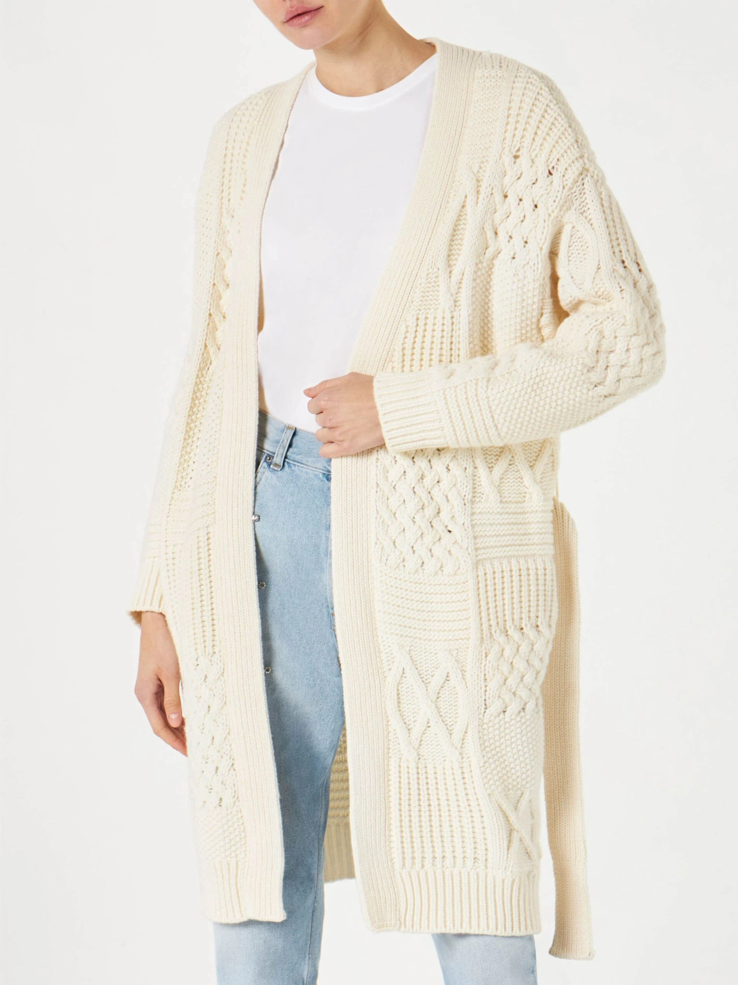 Maxi Cardigan Daba With Embroidery And Belt 5 Maxi Cardigan Daba With Embroidery And Belt - Image 3