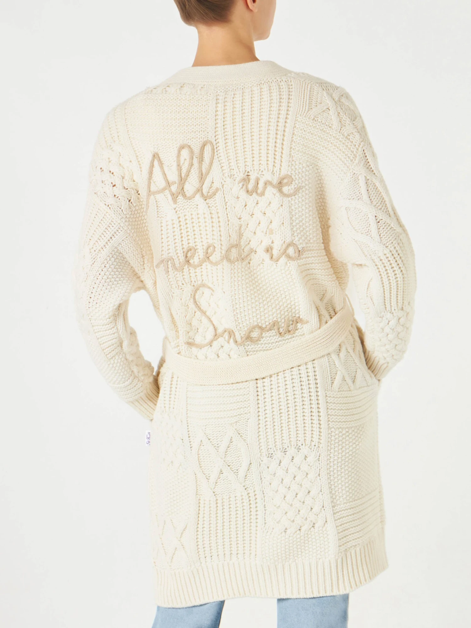 Maxi Cardigan Daba With Embroidery And Belt 3 Maxi Cardigan Daba With Embroidery And Belt