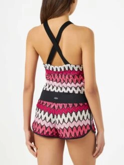 MC2 Saint Barth Woman Chevron Top -MC2 Saint Barth Shop woman chevron top fucsia 2