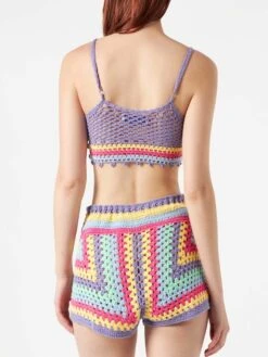 Multicolor Crochet Top 8 Multicolor Crochet Top -MC2 Saint Barth Shop woman crochet top lilac 2