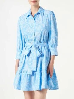 MC2 Saint Barth Paisley Print Cotton Short Dress Daisi