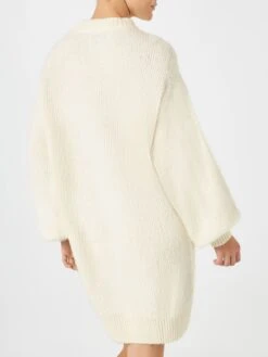Brushed Knit Dress With It's Cold Outside Embroidery 8 Brushed Knit Dress With It's Cold Outside Embroidery -MC2 Saint Barth Shop woman dress embroidery white 2