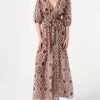 MC2 Saint Barth Cotton And Silk Long Beach Dress Bliss With Ikat Print