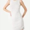 Ribbed Sheath Dress Jori With Drawstring 1 Ribbed Sheath Dress Jori With Drawstring -MC2 Saint Barth Shop woman dress mini white 1
