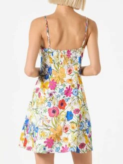 MC2 Saint Barth Woman Short Slip Dress Creamy With Flower Print 8 MC2 Saint Barth Woman Short Slip Dress Creamy With Flower Print -MC2 Saint Barth Shop woman dress satin flower3