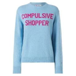 MC2 Saint Barth Woman Crewneck Light Blue Sweater With Compulsive Shopper Jacquard -MC2 Saint Barth Shop woman lightblue embroidery sweater 4 e958e319 690c 43ab ac00 231b2c9d54c8