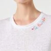 Cotton T-shirt With Love St. Barth Embroidery