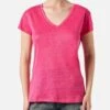MC2 Saint Barth Woman Fuchsia Linen T-shirt -MC2 Saint Barth Shop woman linen t shirts fucsia 1