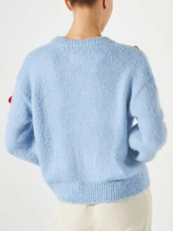 MC2 Saint Barth Woman Brushed Crewneck Sweater With Mushroom Appliqué 8 MC2 Saint Barth Woman Brushed Crewneck Sweater With Mushroom Appliqué -MC2 Saint Barth Shop woman mushrooms roundneck lightblue 2