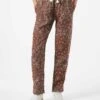 MC2 Saint Barth Woman Linen Pants With Brown Bandanna Print -MC2 Saint Barth Shop woman pants bandanna brown 1
