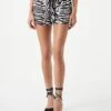 Woman Shorts With Zebra Print