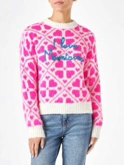 MC2 Saint Barth Woman Brushed Crewneck With Lettering