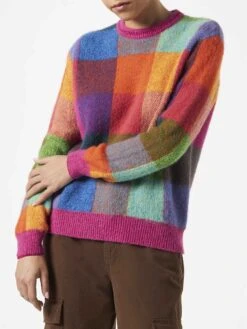 MC2 Saint Barth Woman Brushed Sweater With Check Pattern