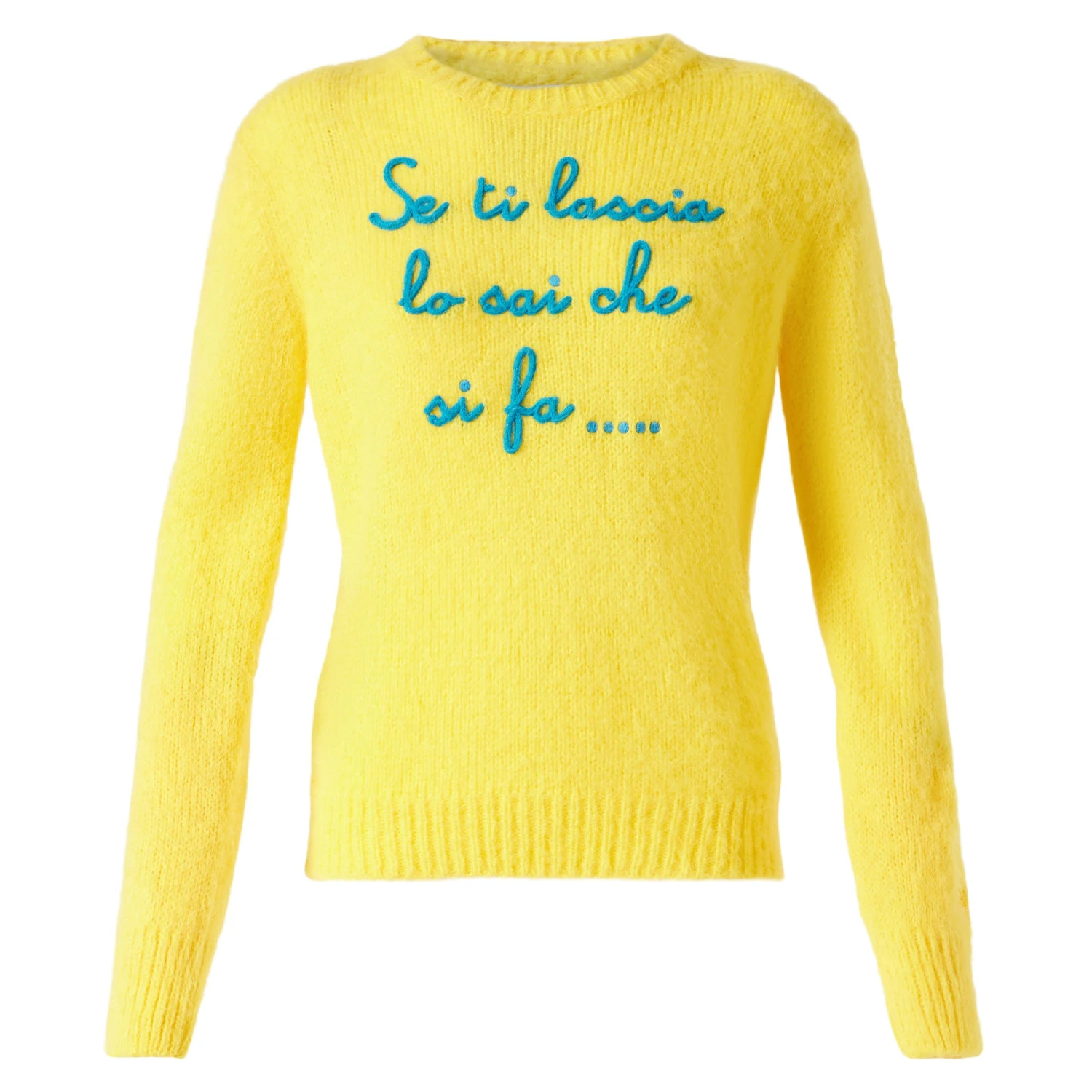MC2 Saint Barth Woman Yellow Brushed Sweater With Embroidery 6 MC2 Saint Barth Woman Yellow Brushed Sweater With Embroidery - Image 4
