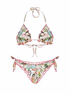 MC2 Saint Barth Woman Triangle And Cheeky Bikini With Tattoo Print