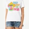 MC2 Saint Barth Woman Cotton T-shirt With Mushrooms Print 1 MC2 Saint Barth Woman Cotton T-shirt With Mushrooms Print -MC2 Saint Barth Shop woman tshirt mushrooms white 1