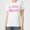 MC2 Saint Barth Woman Cotton T-shirt With St. Barth Padel Club Print