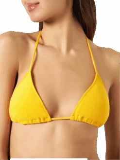 MC2 Saint Barth Woman Yellow Terry Triangle Bikini With Charms -MC2 Saint Barth Shop woman yellow terry triangle bikini 2