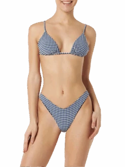 MC2 Saint Barth Woman Triangle Bikini With Blue Gingham Print 7 MC2 Saint Barth Woman Triangle Bikini With Blue Gingham Print -MC2 Saint Barth Shop woman bikini mc2 vichy 1