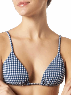 MC2 Saint Barth Woman Triangle Bikini With Blue Gingham Print 9 MC2 Saint Barth Woman Triangle Bikini With Blue Gingham Print -MC2 Saint Barth Shop woman bikini mc2 vichy 3