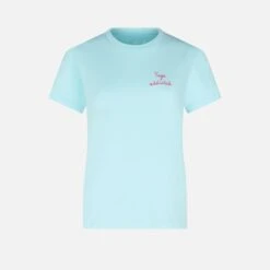 MC2 Saint Barth Woman Cotton T-shirt With "yoga Addicted" Embroidered Writing 11 MC2 Saint Barth Woman Cotton T-shirt With "yoga Addicted" Embroidered Writing -MC2 Saint Barth Shop yoga embroidery tshirt woman 4