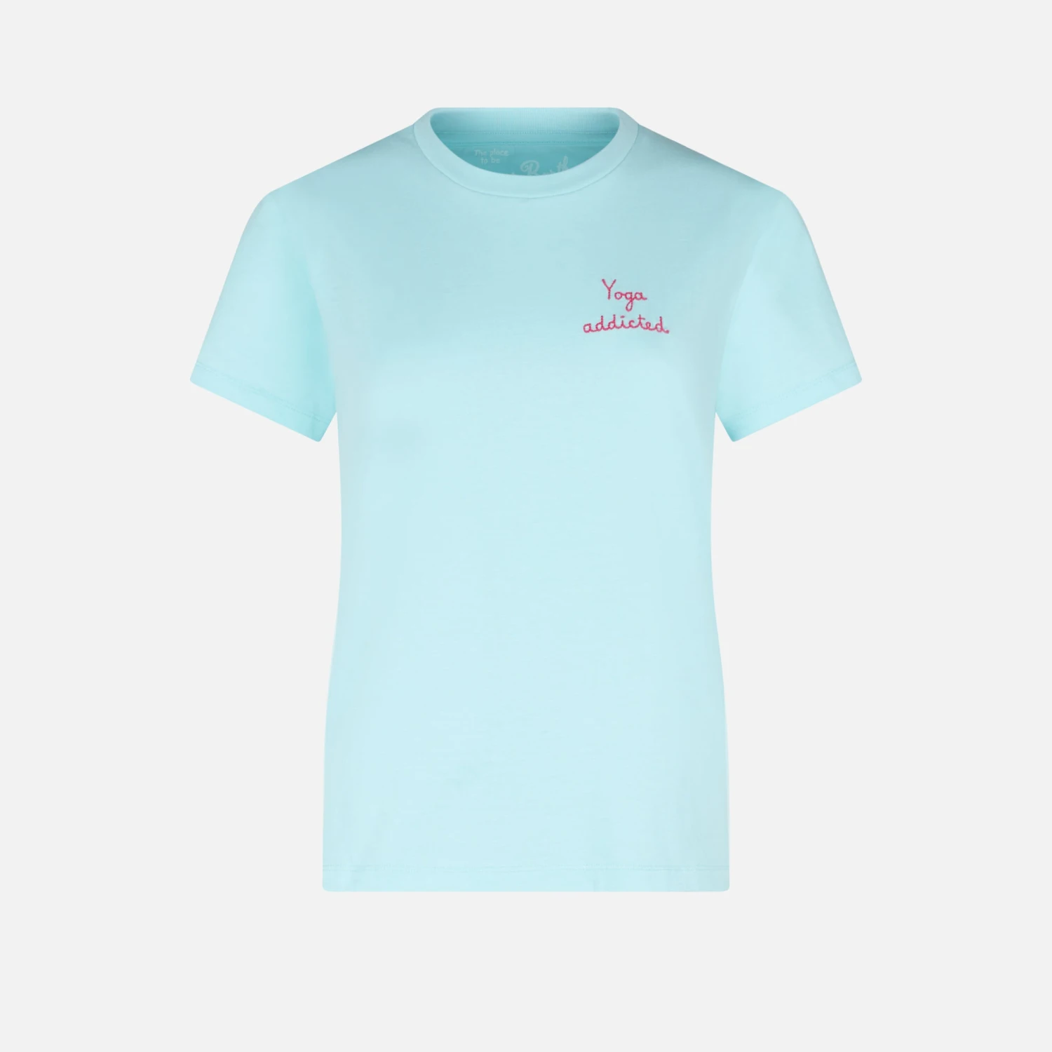 MC2 Saint Barth Woman Cotton T-shirt With "yoga Addicted" Embroidered Writing 7 MC2 Saint Barth Woman Cotton T-shirt With "yoga Addicted" Embroidered Writing - Image 5