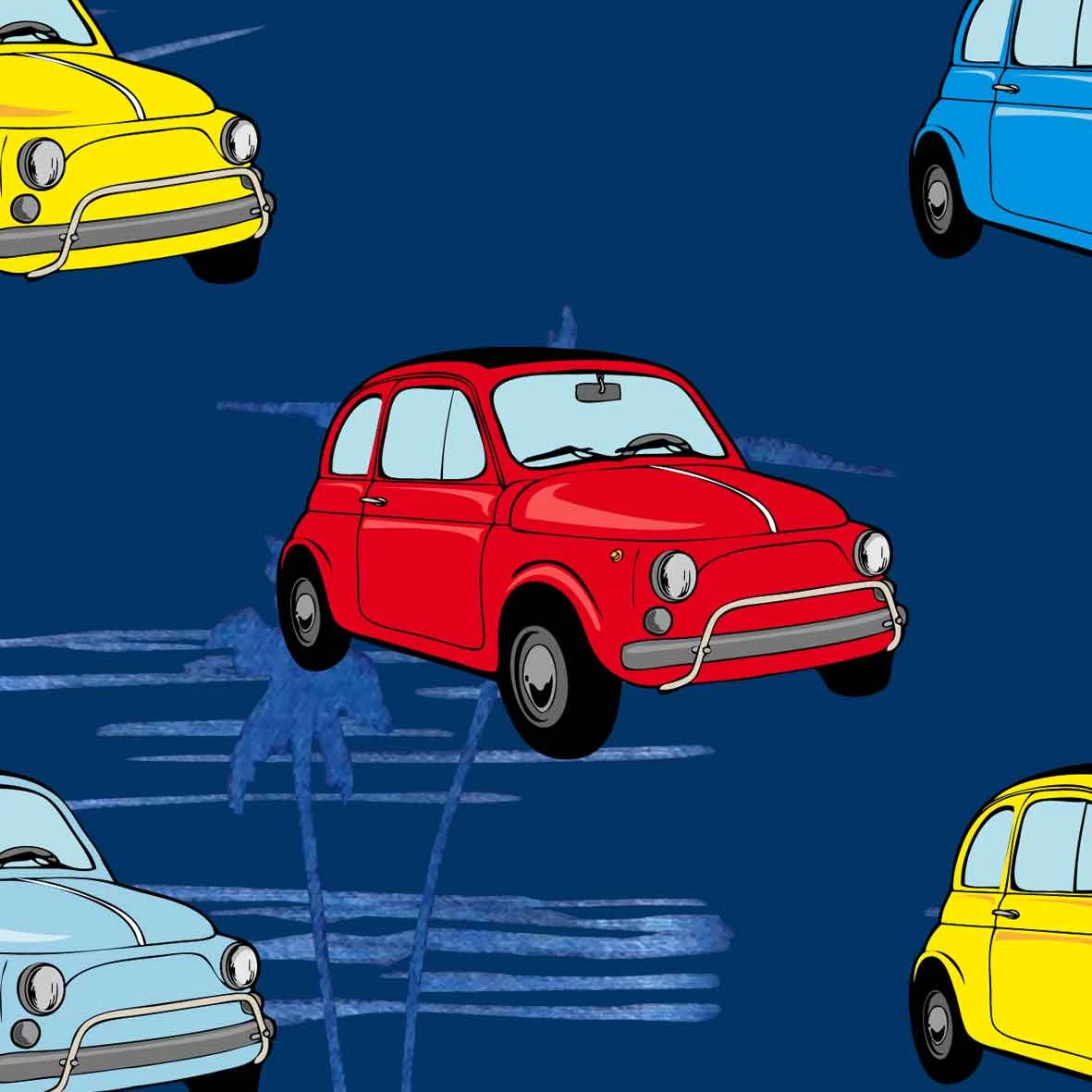 Multicolor Cars Print Boy Swim Shorts 5 Multicolor Cars Print Boy Swim Shorts - Image 3