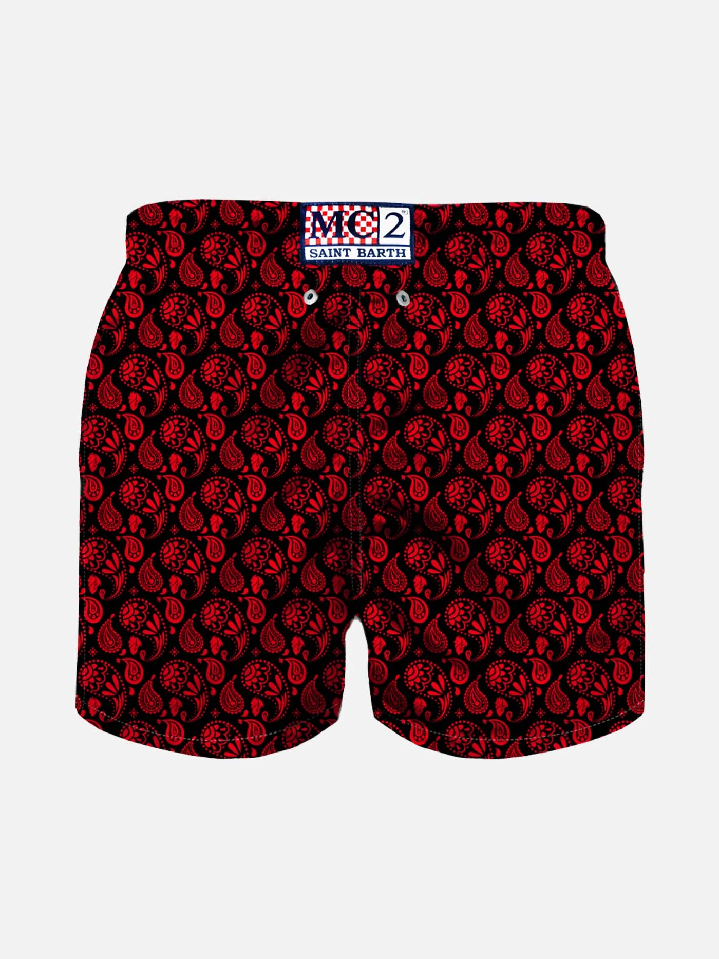 MC2 Saint Barth Boy Light Fabric Swim Shorts With Milan Paisley Print | MILAN SPECIAL EDITION 4 MC2 Saint Barth Boy Light Fabric Swim Shorts With Milan Paisley Print | MILAN SPECIAL EDITION - Image 2