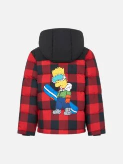 MC2 Saint Barth Boy Hooded Down Padded Jacket Baxter With Bart Simpson Print | THE SIMPSONS SPECIAL EDITION