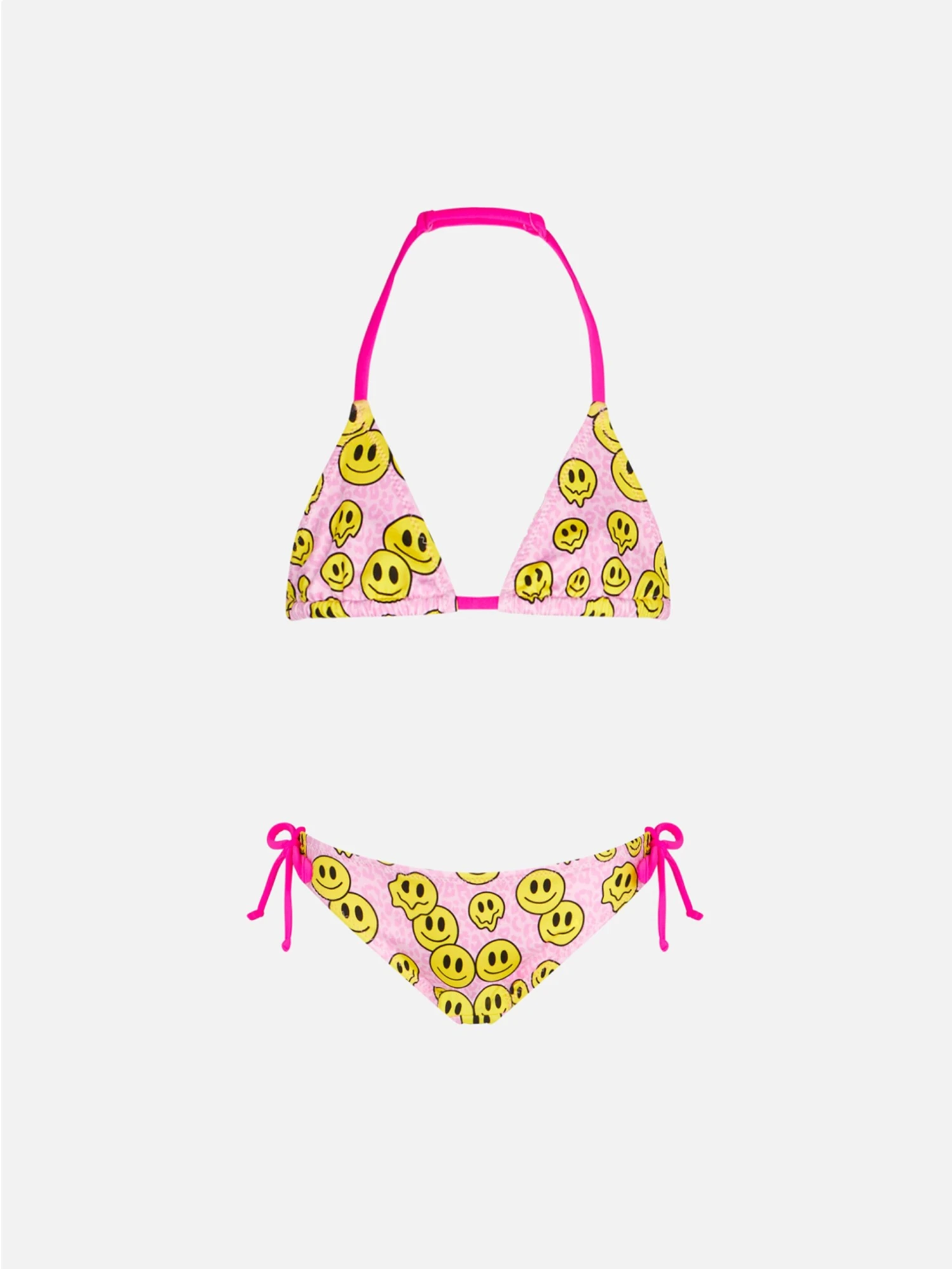 MC2 Saint Barth Girl Triangle Bikini With Smile Print 3 MC2 Saint Barth Girl Triangle Bikini With Smile Print